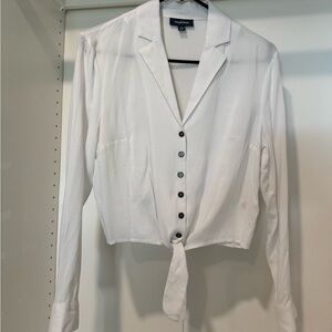 Modcloth White Button-Down Women's Shirt NWOT